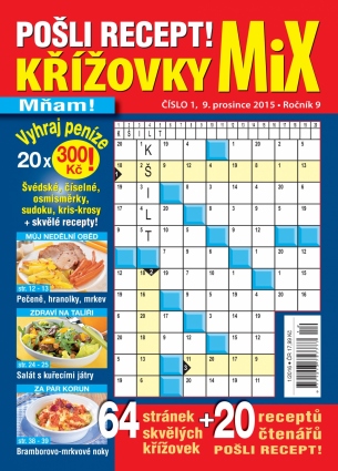 Pošli recept Křížovky MiX 1/2016