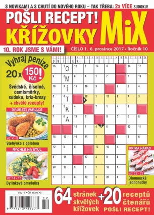 Pošli recept Křížovky MiX 1/2018