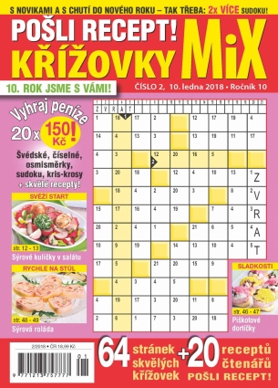 Pošli recept Křížovky MiX 2/2018