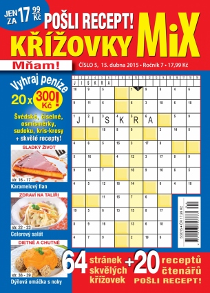 Pošli recept Křížovky MiX 5/2015