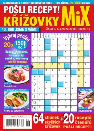 Pošli recept Křížovky MiX 7/2018