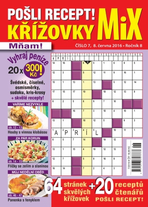 Pošli recept Křížovky MiX 7/2016