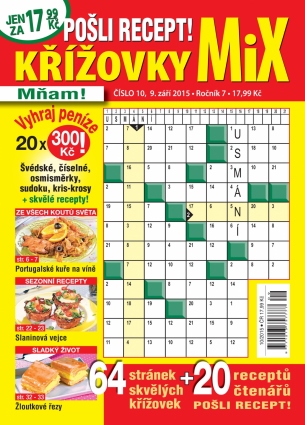 Pošli recept Křížovky MiX 10/2015