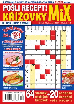 Pošli recept Křížovky MiX 10/2020