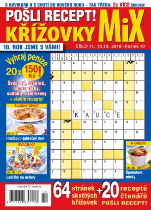 Pošli recept Křížovky MiX 11/2018