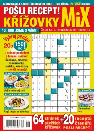 Pošli recept Křížovky MiX 12/2018