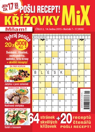 Pošli recept Křížovky MiX 2/2015